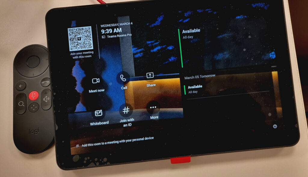 videkonferenčné riešenie, dotykový ovládací panel