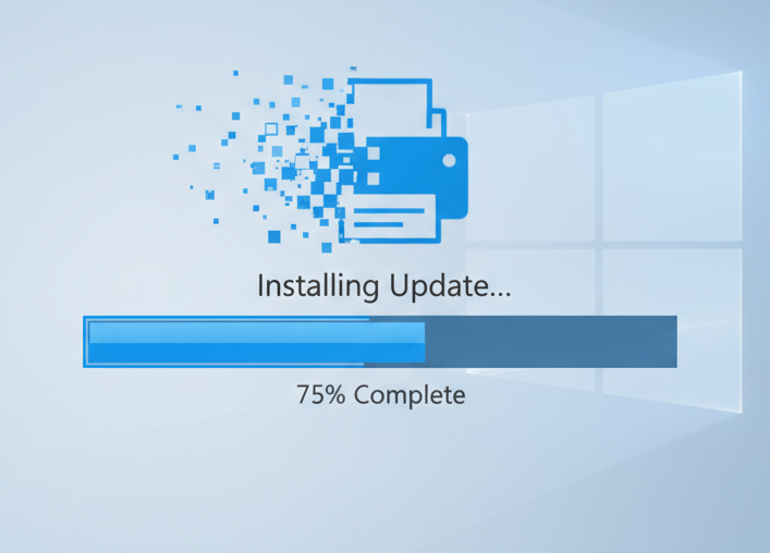tlačiareň, windows update